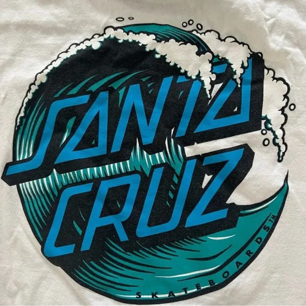 White Santa Cruz Wave Dot Graphic Tee - Picture 4 of 4